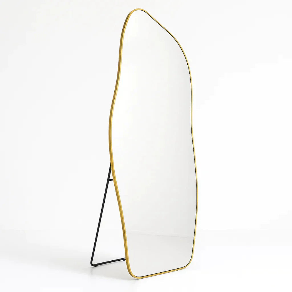 Specchio a figura intera in cotone biologico con cornice in alluminio – Offerta speciale 150 x 60 cm