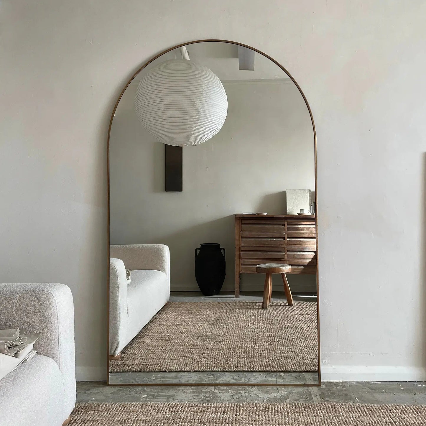 Grande specchio moderno in stile Pinterest con cornice dorata (180 x 119 cm) – Offerta speciale
