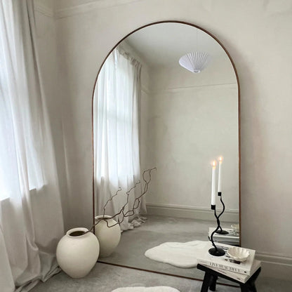 Grande specchio moderno in stile Pinterest con cornice dorata (180 x 119 cm) – Offerta speciale