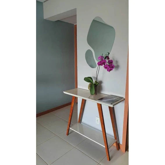 Specchio organico grande ed elegante – decorativo futuristico astratto (set da 2 pezzi) – Saldi
