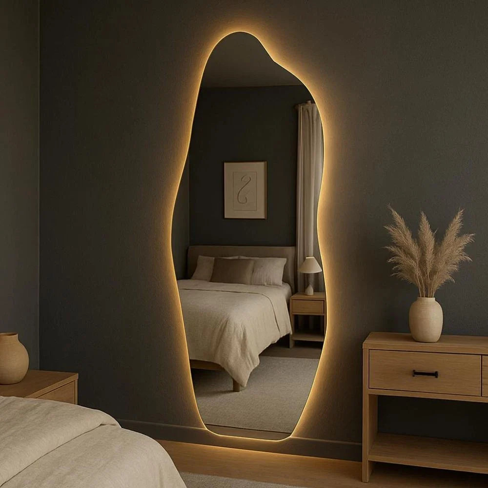 Specchio LED organico moderno, decorativo e lussuoso, 160 x 60 cm | OFFERTA