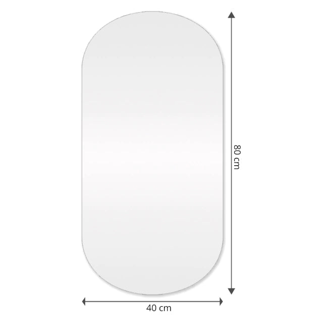 Edizione speciale - Specchio rotondo sottile con LED 80x40cm