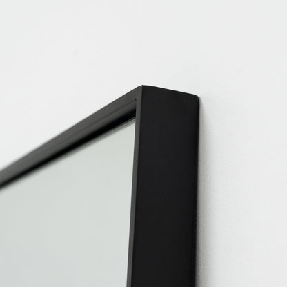Xavril – Specchio a figura intera in metallo, extra grande, nero, 200 cm x 100 cm