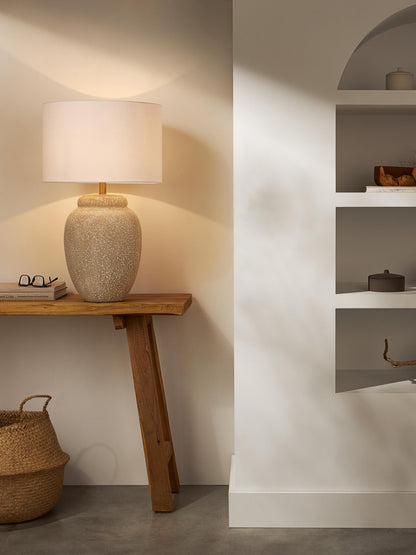 Lampada da tavolo grande con base in ceramica Bodhi