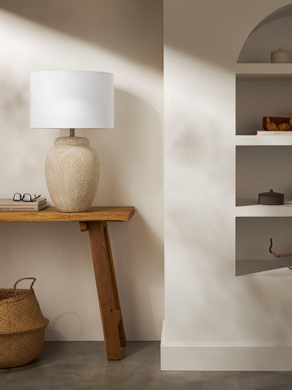 Lampada da tavolo grande con base in ceramica Bodhi