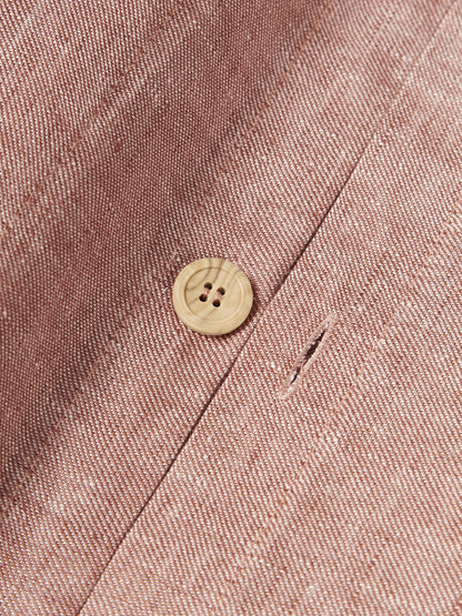 Copripiumino in lino Linna con bordo Oxford
