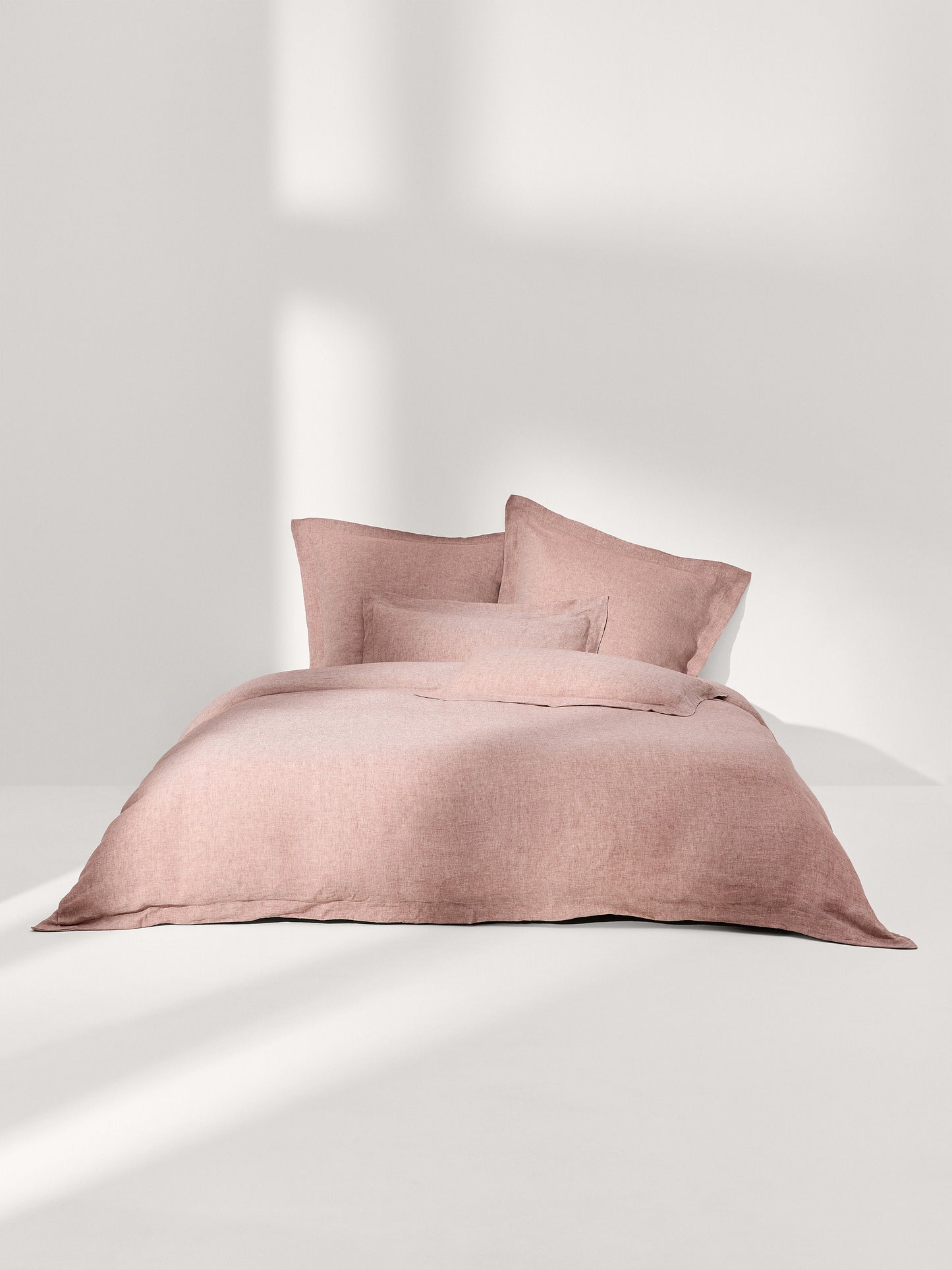 Copripiumino in lino Linna con bordo Oxford