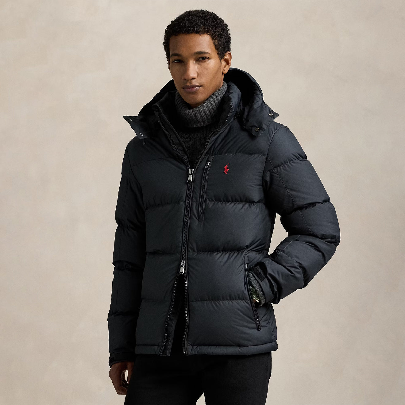 Elegante Polo Ralph Lauren Daunenjacke in klassischem Schwarz von Gorham