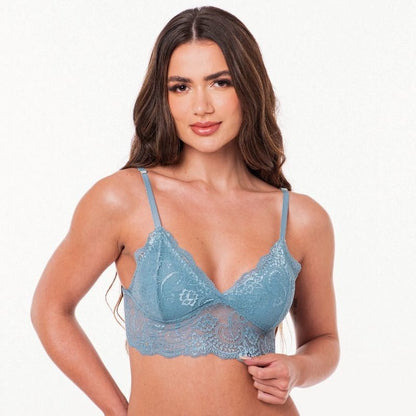 Conjunto em Renda Sutiã Top Sem Bojo