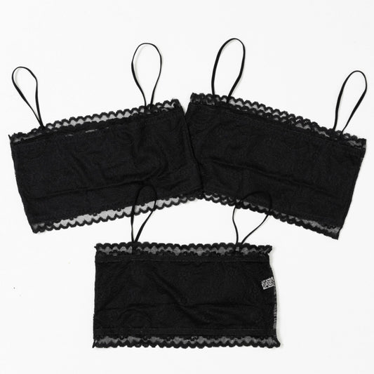 Kit com 3 Sutiãs Top Faixa com Alça